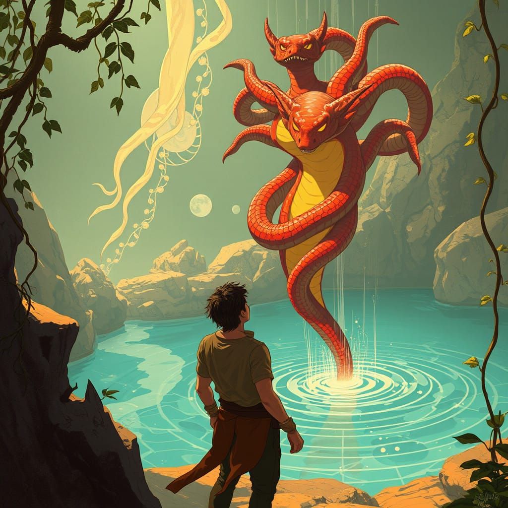 Enchanted Encounter in Whimsical Fantasy Style