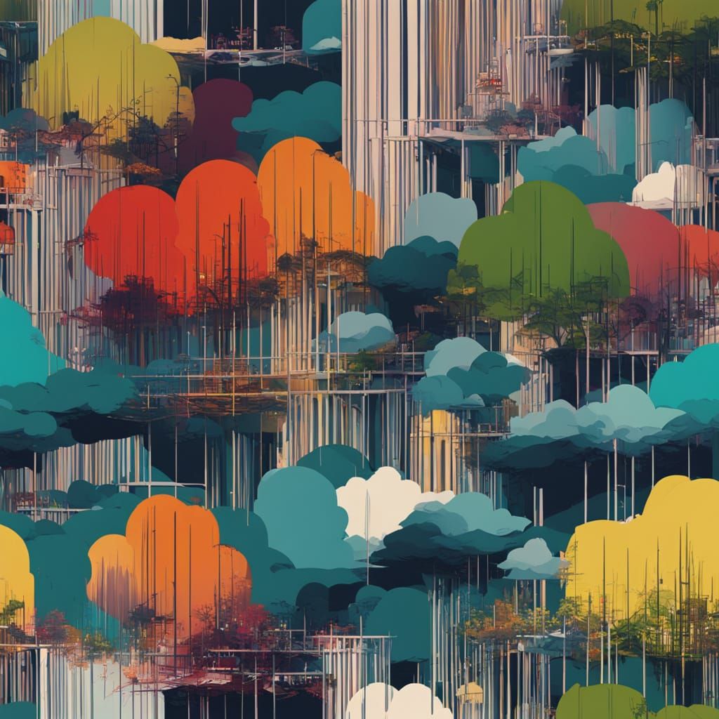 Vibrant Abstract Colors in a Shakespearean Landscape