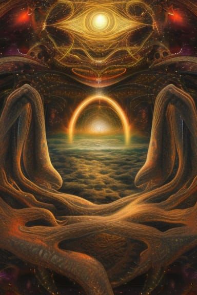 Fantastical Matte Painting of Infinite Consciousness