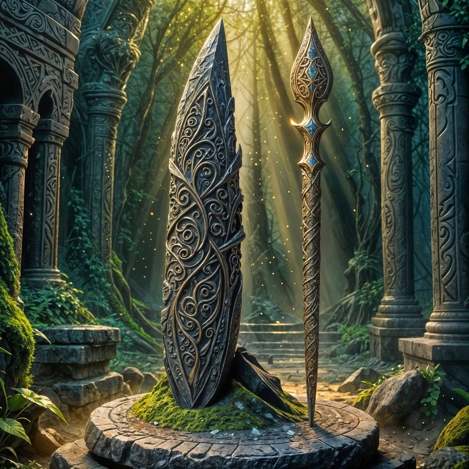 Ultrarealistic Blueprint of the Spear of Lugh