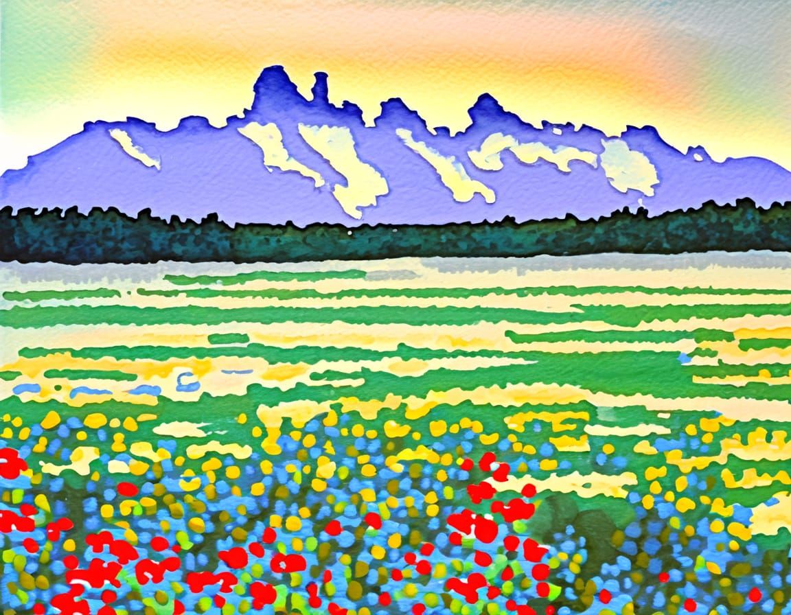 Epic Impressionist Masterpiece in Gouache Style