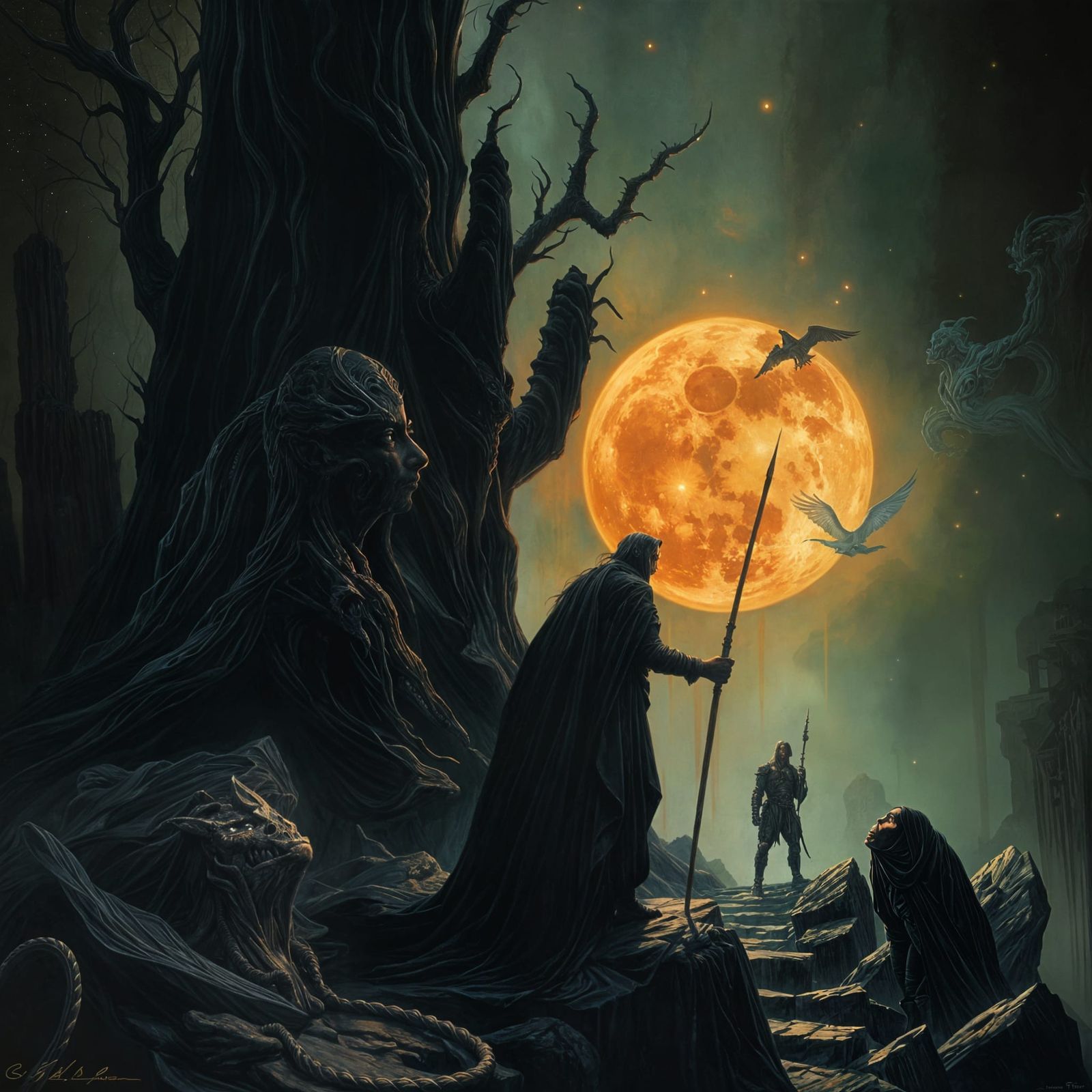 Dark Fantasy Art in a Gothic Style