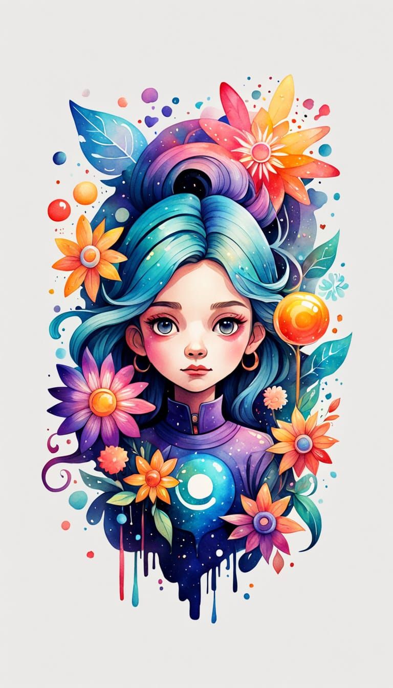 Fantastical Cosmic Flowers Surround a Toy Technic Figure in ...
