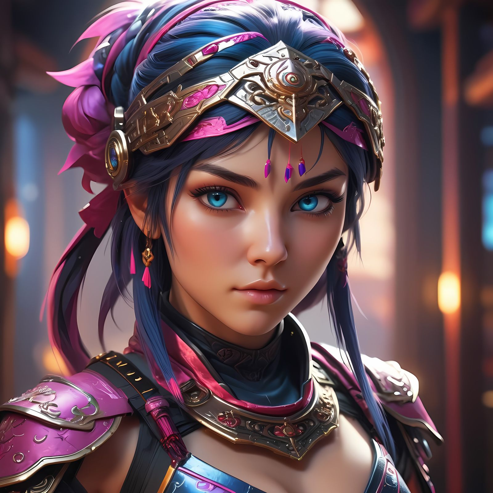 Fantasy Sci-Fi Ninja Princess Portrait