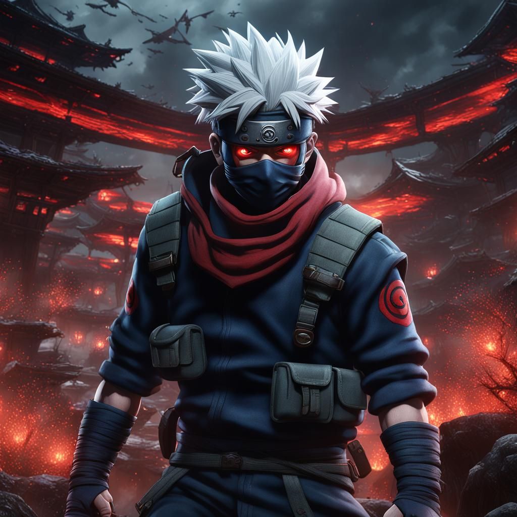 Kakashi of the Sharingan: Detailed Matte Painting