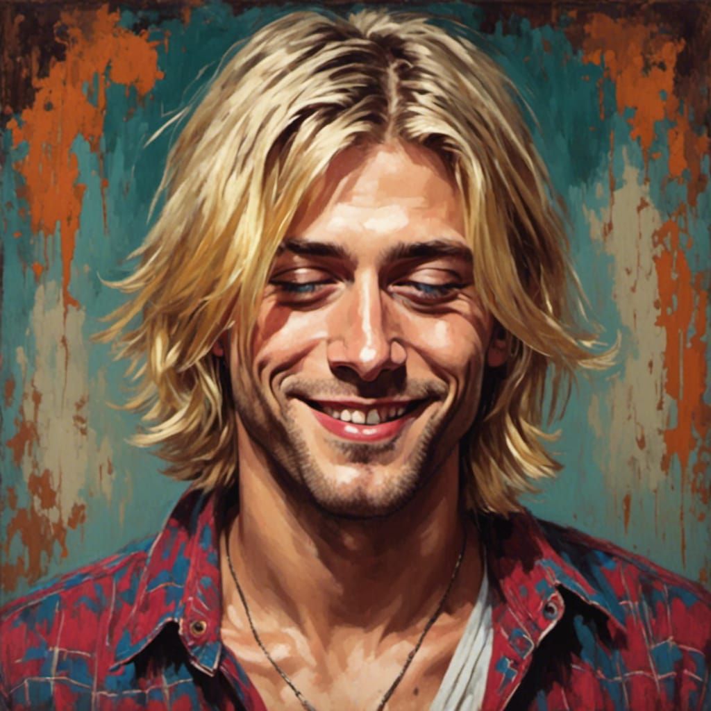Kurt Cobain in Retro Rockabilly Style