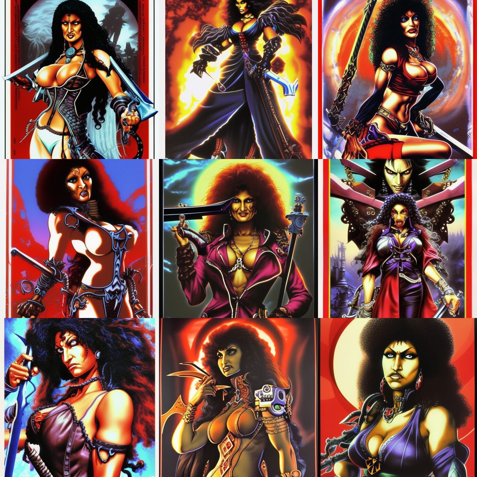 Pam Grier as Castlevania Character, Game Poster