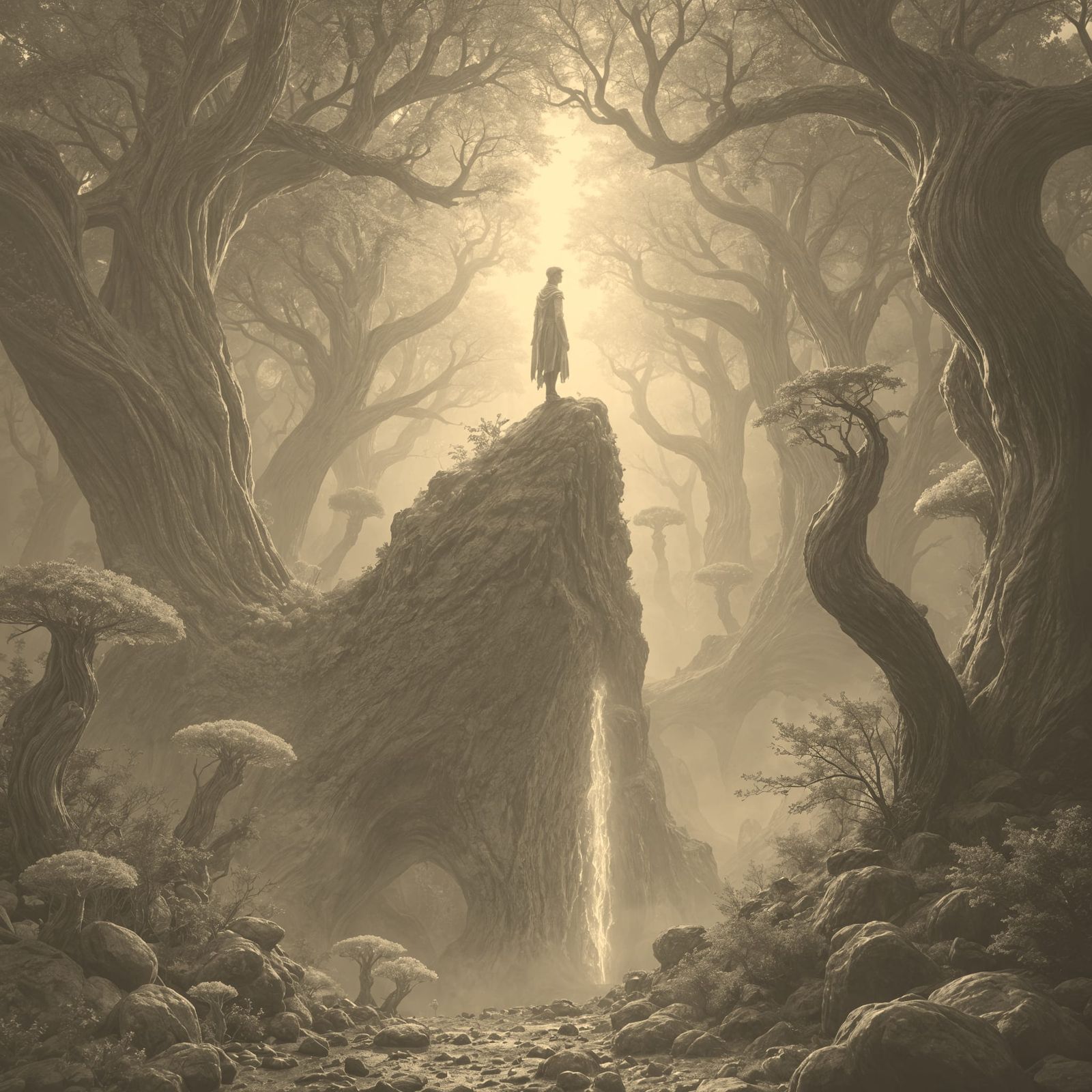 Past Human in Detailed Matte Painting