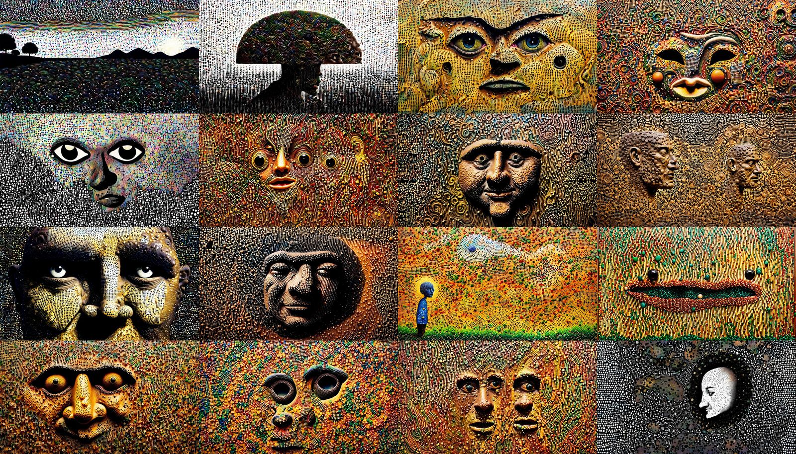 Faces in Places: A Pointillist Pareidolia