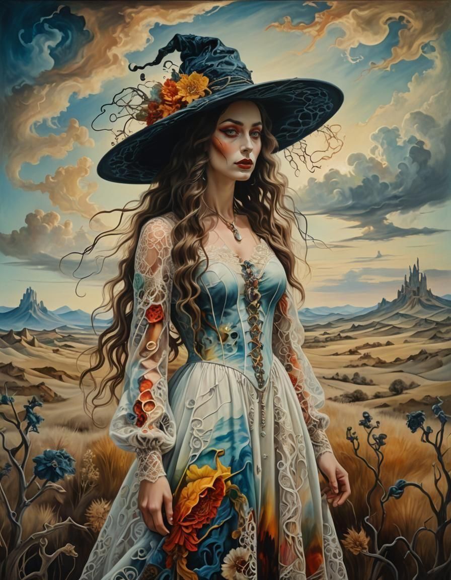 Beautiful Demon in Dress, Salvador Dali Style