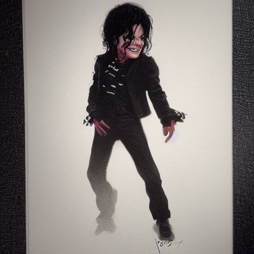 Michael Jackson Smiling, Sinister Fantasy Portrait