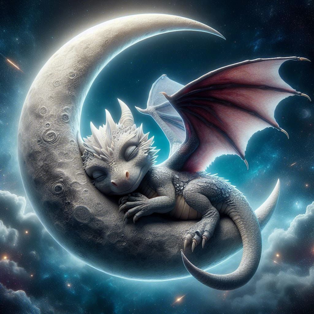 A Dragon Sleeping on the Moon