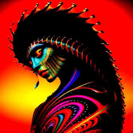 Surreal Glamour: A Vibrant CGI Masterpiece