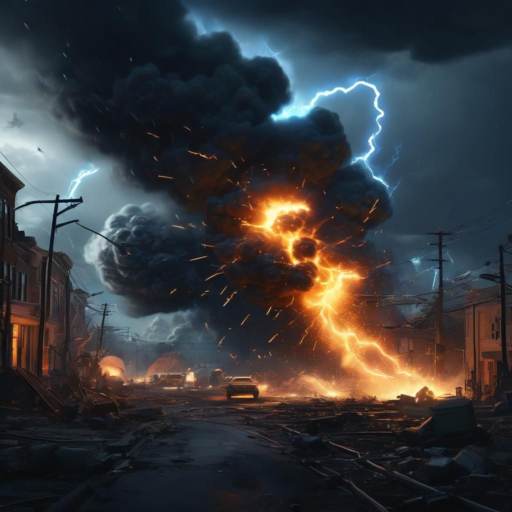 Explosive Sparks in Electric Blue: Dynamic Animation