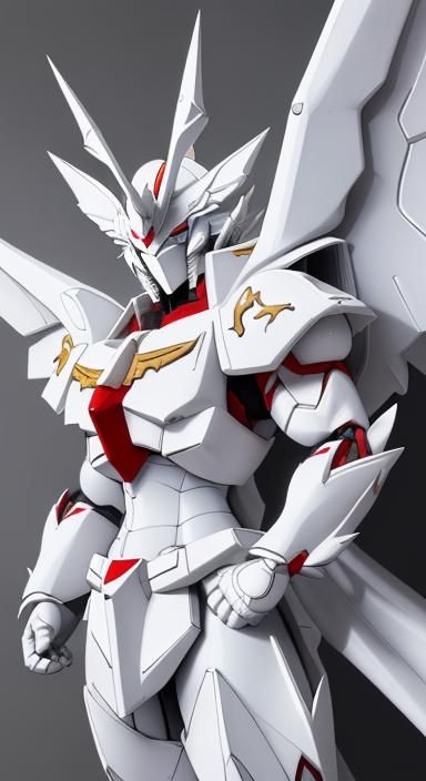 white mecha knight