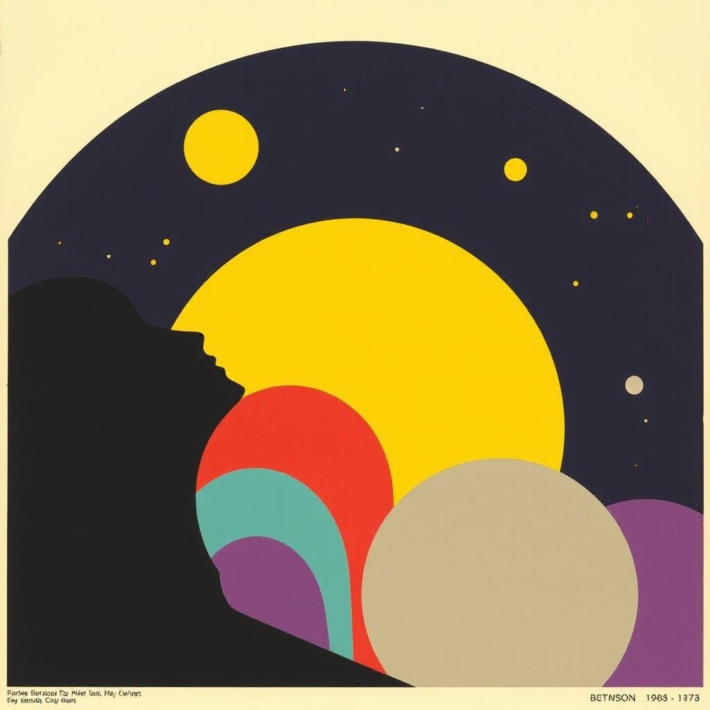 Futuristic Glowing Forms in Isotype Infographic Style