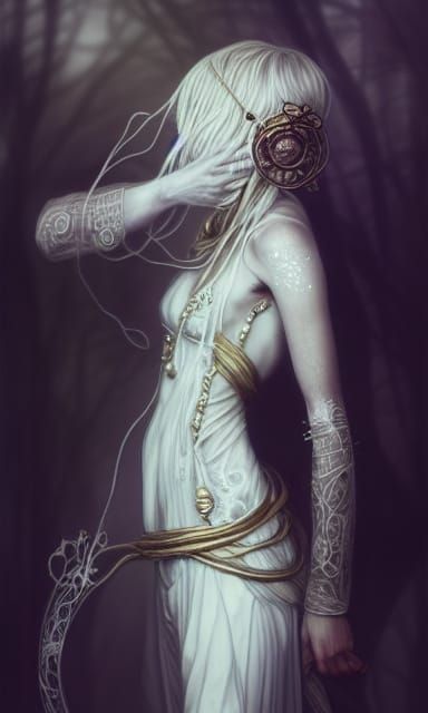 White Mage Casts a Healing Spell: Digital Art