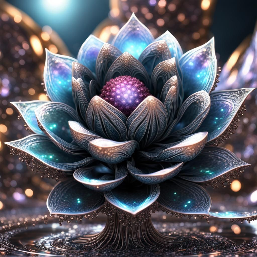 Alien metal lotus bloom