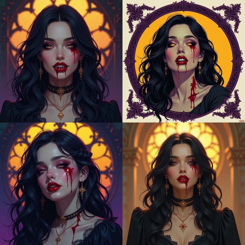 Dark Fantasy Vampire Love Concept Art