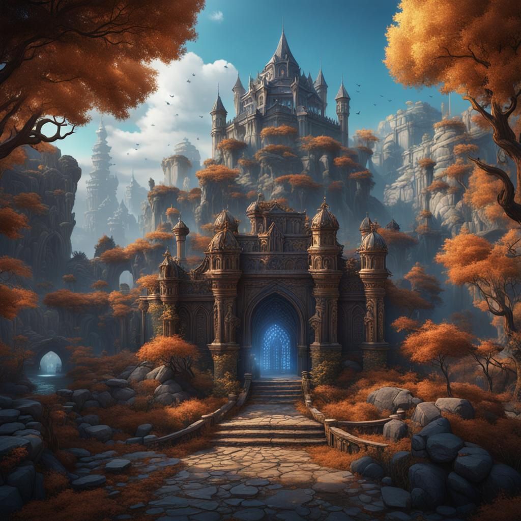 Fantastical Matte Painting in Deep Color