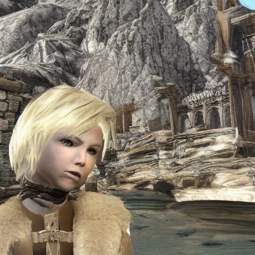 Skyrim Orphan: Blond Boy in Vintage RPG Style