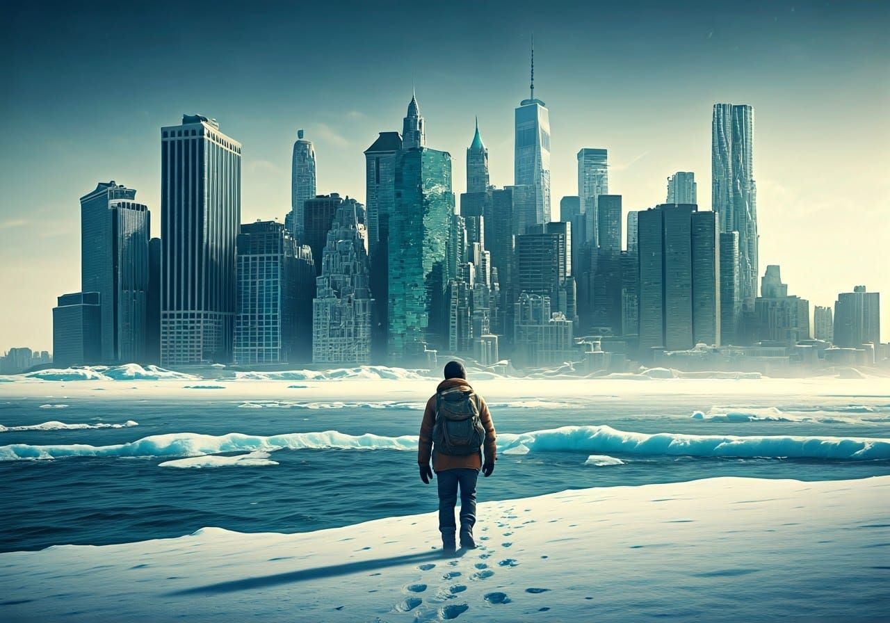 Post-Apocalyptic New York City in Winter