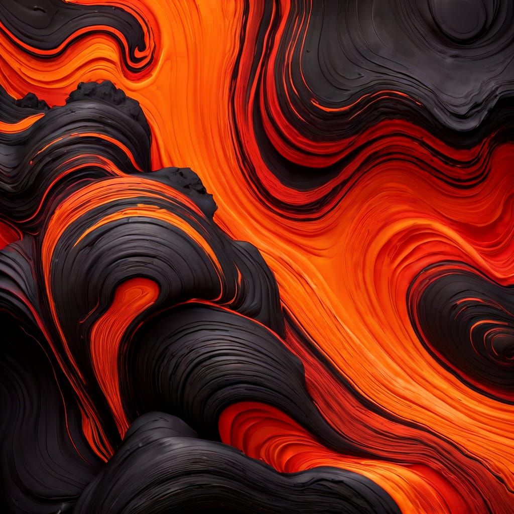abstract, volcanic colors, cyclonic composition