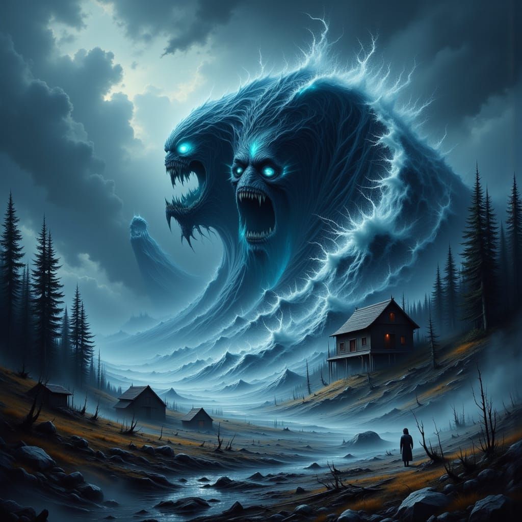 Colossal Water Demon Wave Destroys Forest Outpost