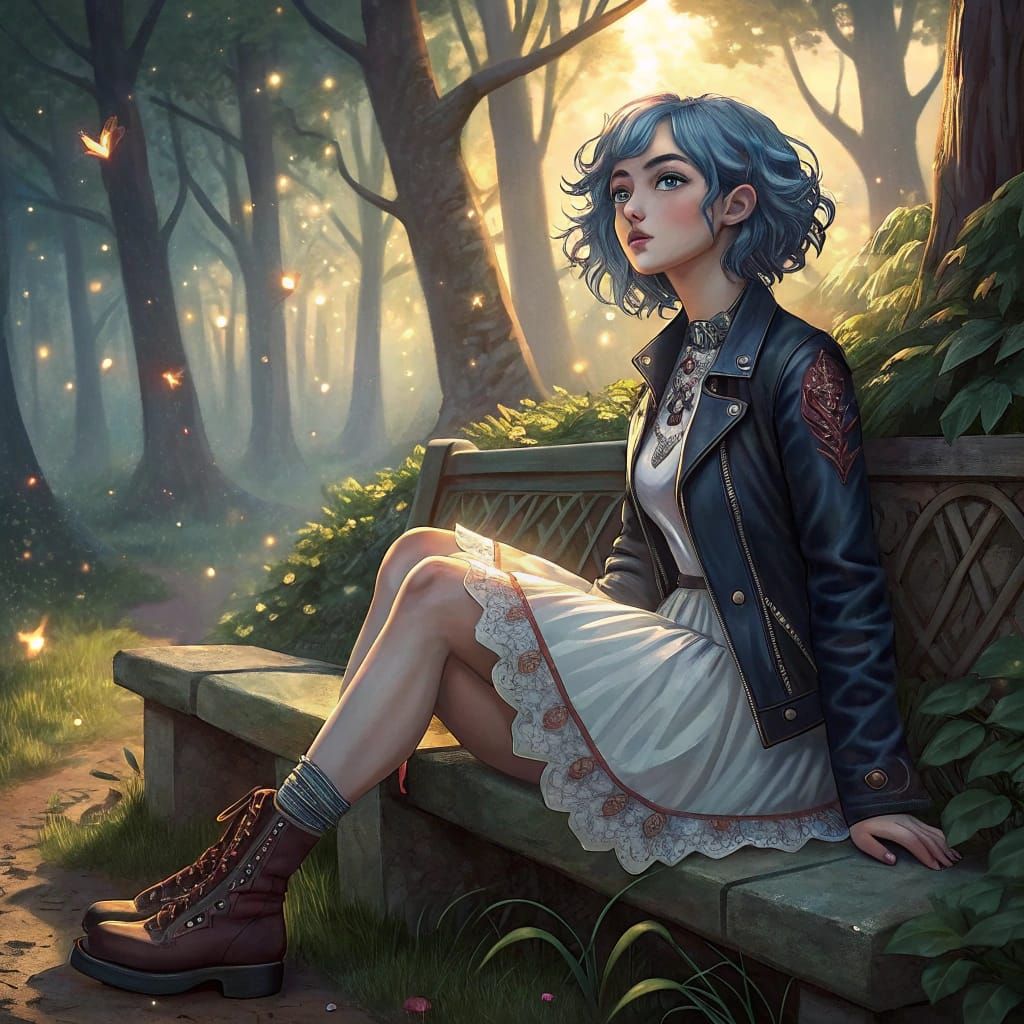 Ethereal Enchantress in Dreamy Fantasy Landscape