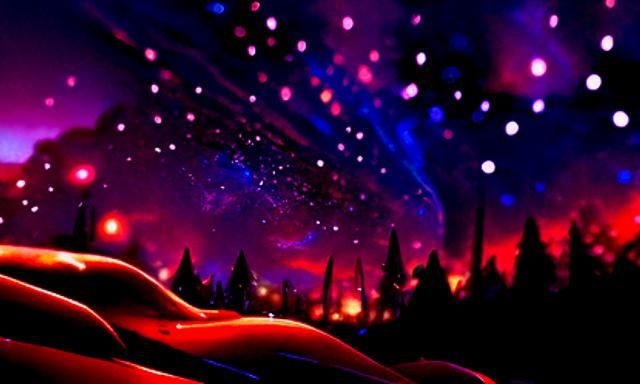 Aurora Borealis Night Sky Digital Artwork