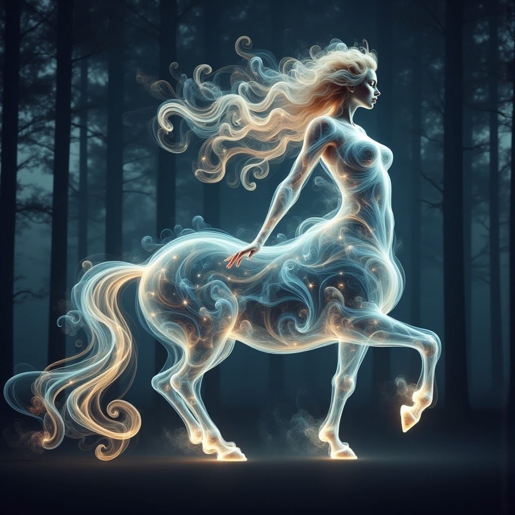 <lora:Ethereal Magic Flux:1.0>Magical  Etheral Centaur