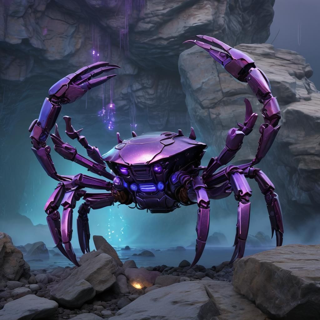 Purple robot crab