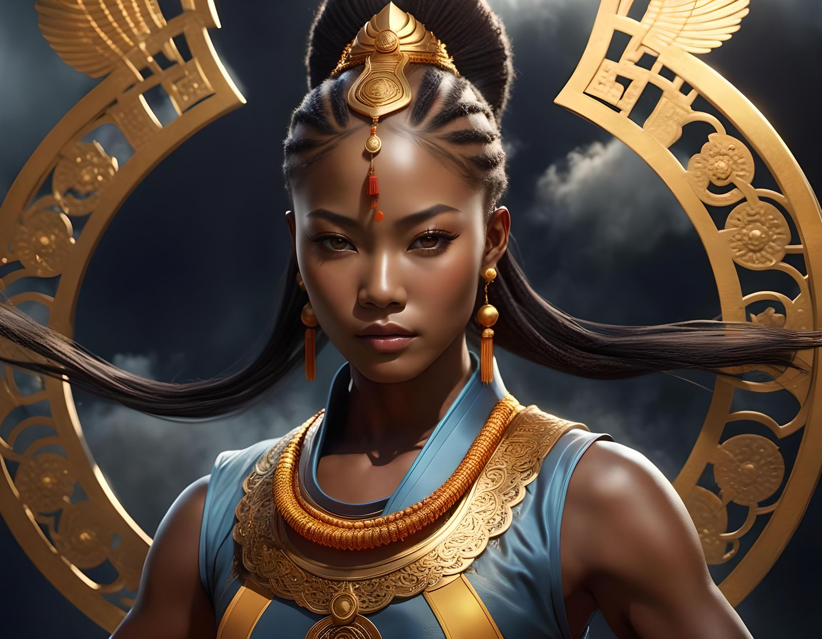 Hyperrealistic African-Chinese Shaolin Portrait in 8K