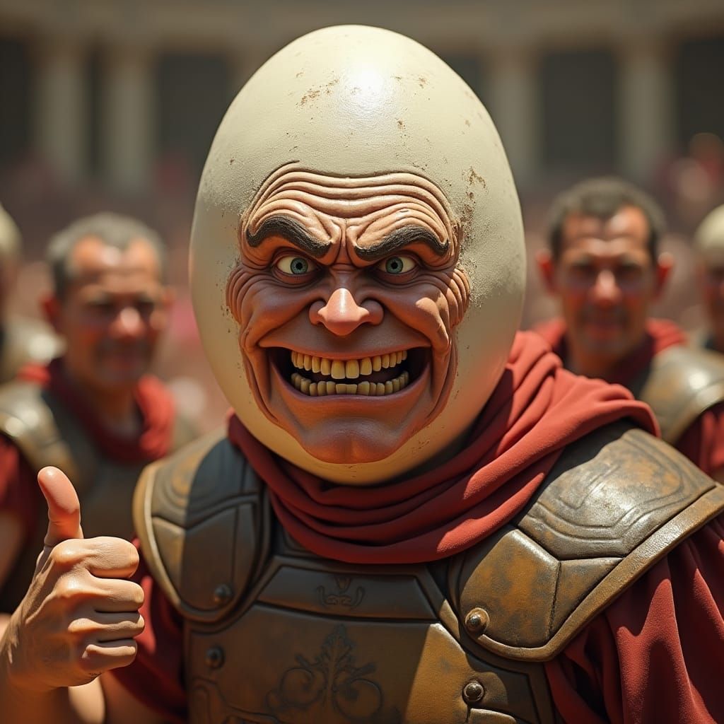 Caesar Disapproves of Egg in Circus Maximus
