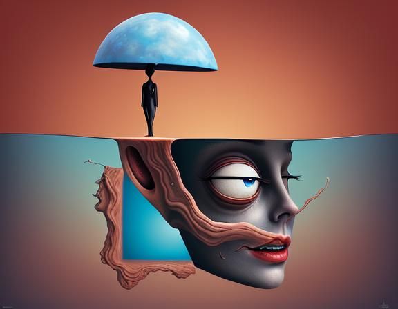 Abstract Surreal Pareidolia AI Generated Art