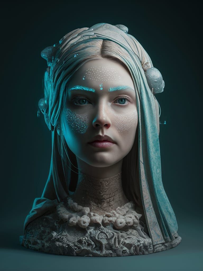 Holographic Glitch Cloth Sculpture