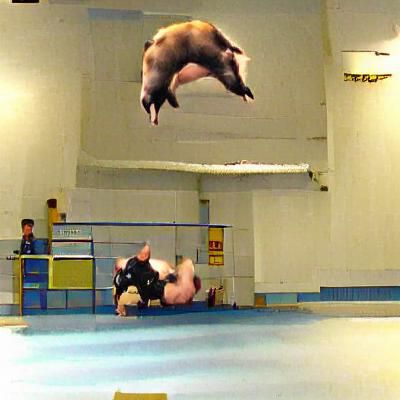 Boar Executes Wrestling Knee Drop