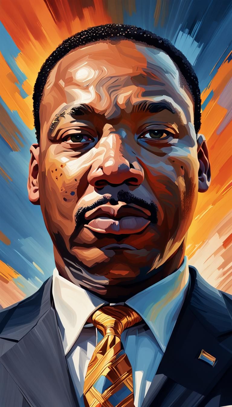 Hyperrealistic Portrait of Martin Luther King Jr.
