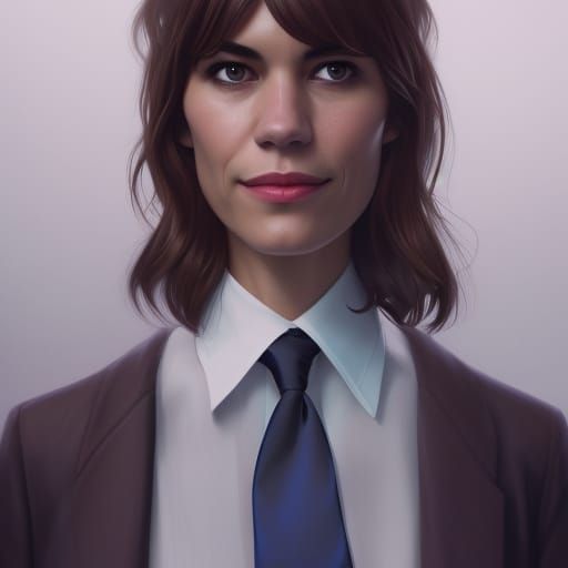 woman wearing a tie