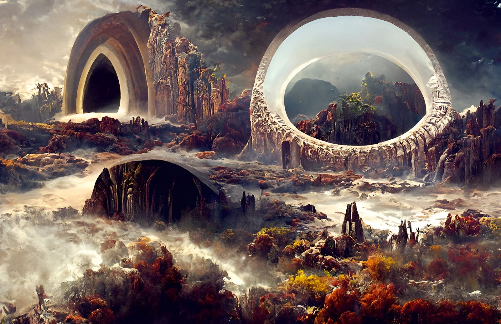 Mountain Stargate Reveals Mechanical Alien World