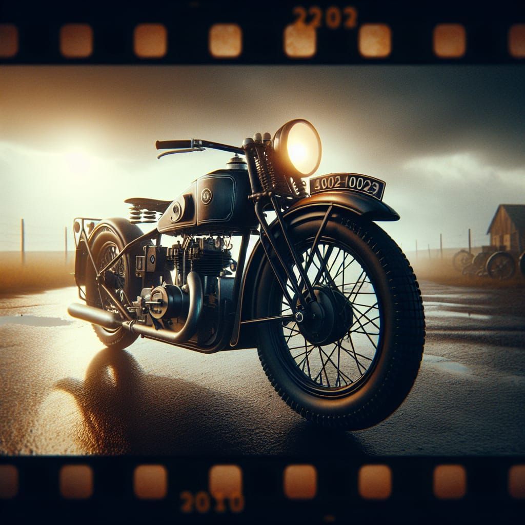 Vintage Motorcycle Inspired by 19th Century Fashion
