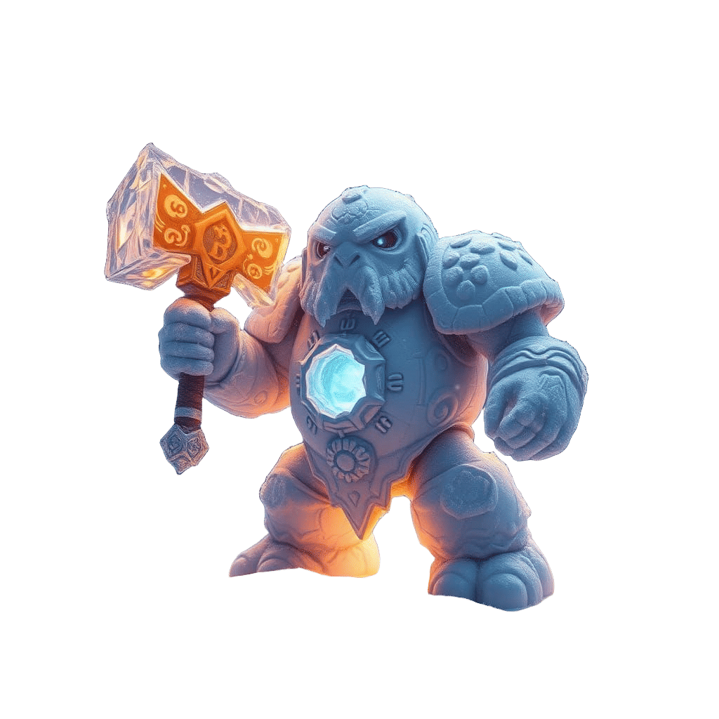 Resilient Snow Golem Stands Firm in the Frosty Tempest