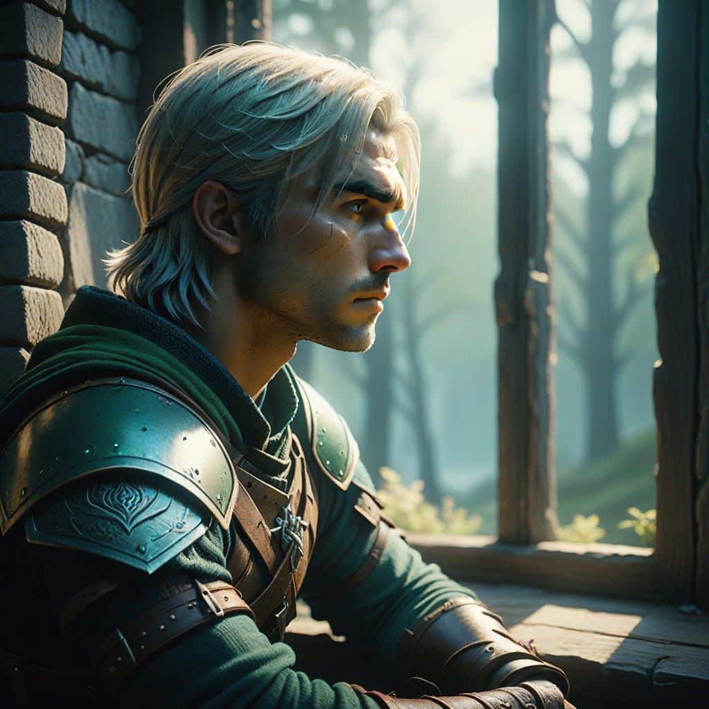 Hopeful Boy Contemplates Mysterious World Beyond Window