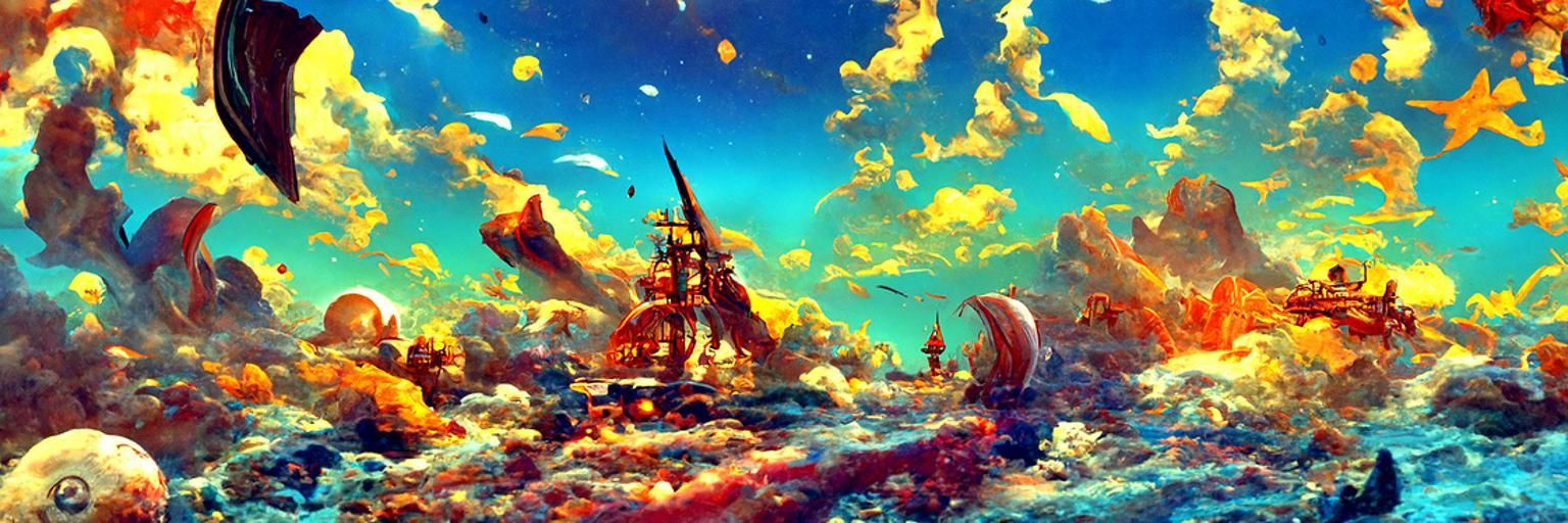 Pirate Ship Sails a Sea of Stars