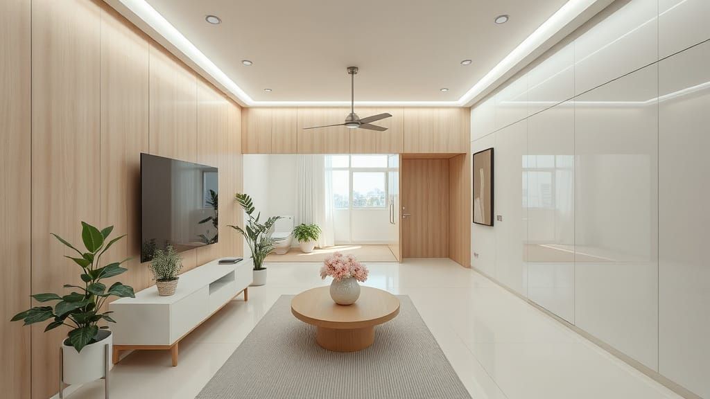 Minimalist Japanese Interior in Technozen Style