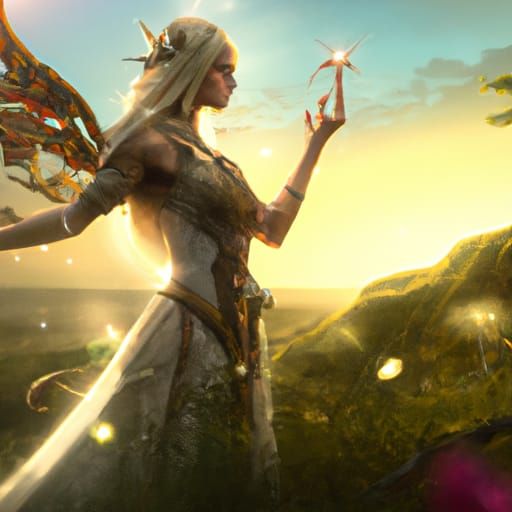 Elf Goddess of Healing Casting a Spell