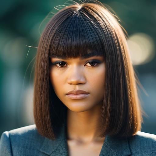 Zendaya with Long Bob, Professional Portrait
