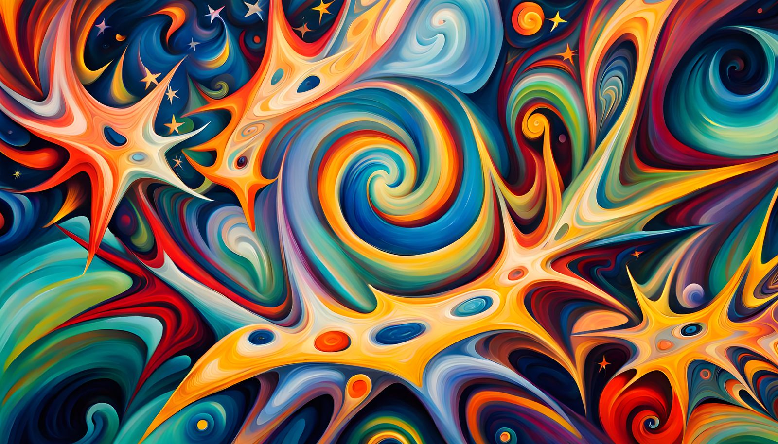 Abstract Star Cluster Formation in Opalescent Colors