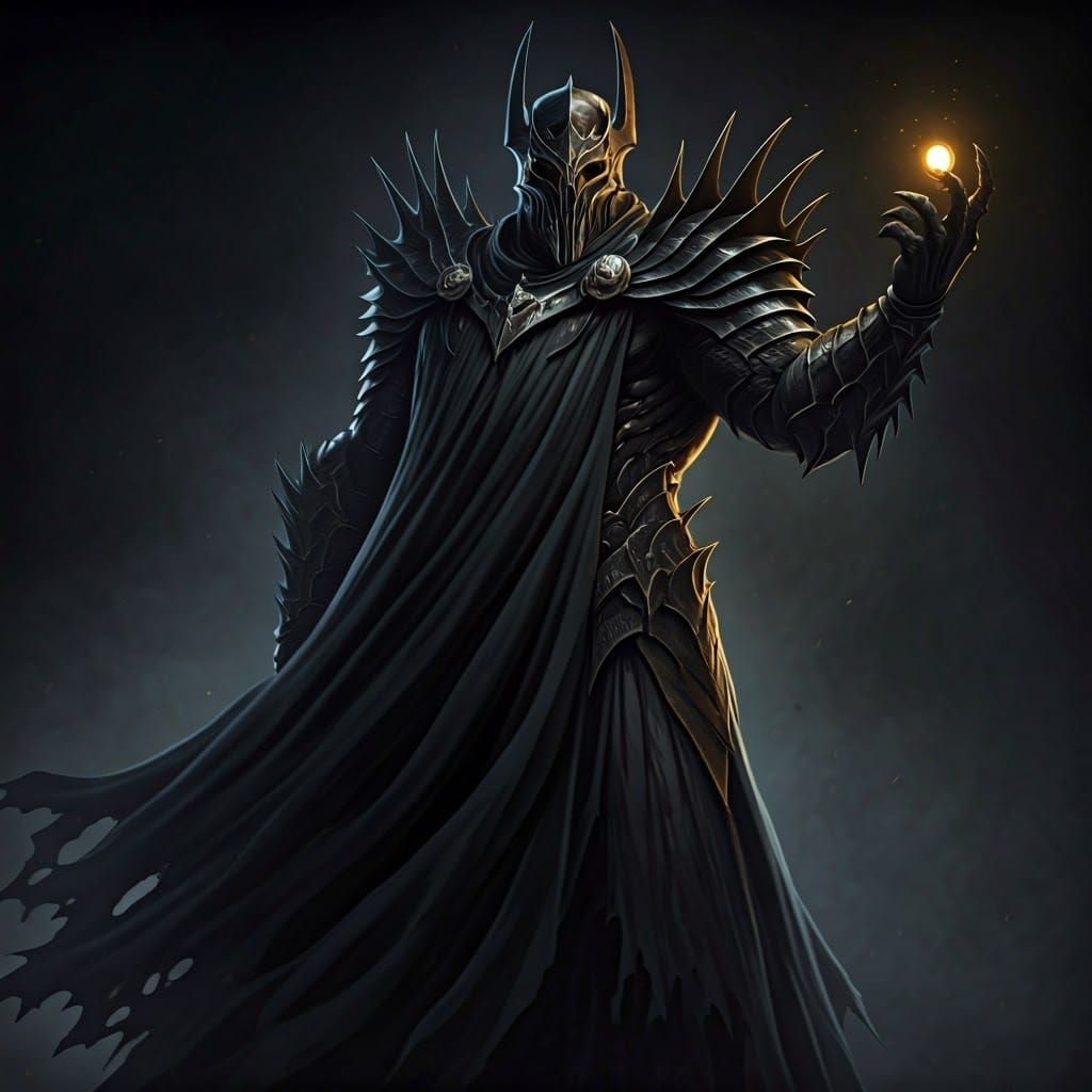 Sauron's Chiseled Physique in Golden Aura