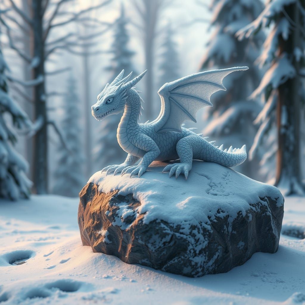 Enchanted Winter Realm in Vibrant Colors